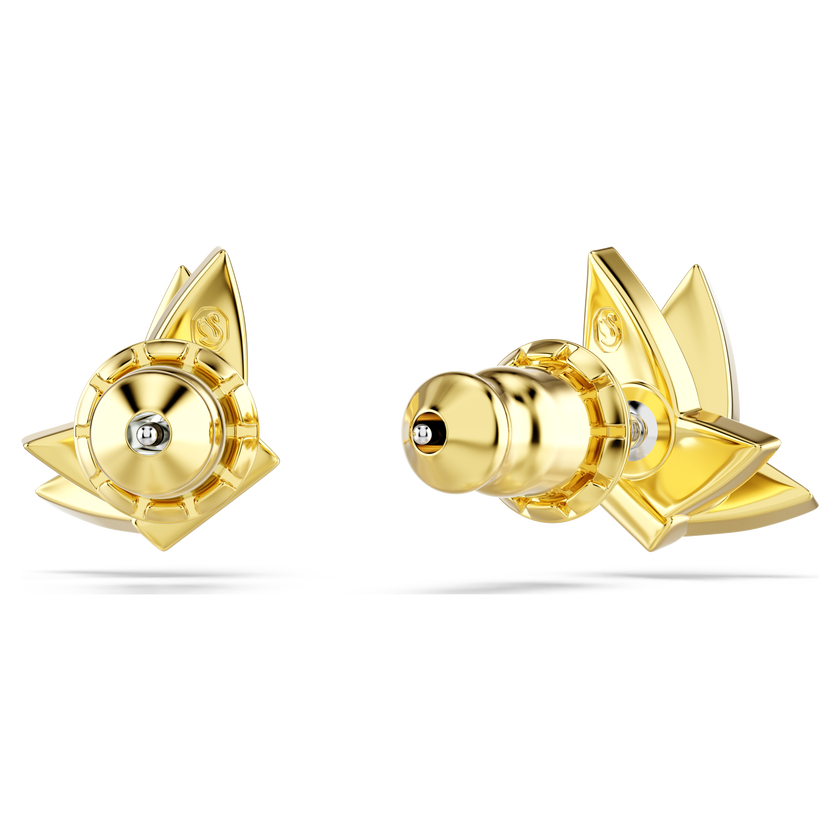 swarovski idyllia lilia stud earrings  butterfly  white  gold tone plated