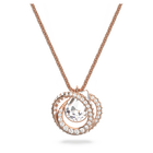 Generation pendant, White, Rose gold-tone plated