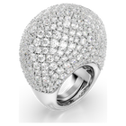 swarovski sublima cocktail ring large white rhodium plated