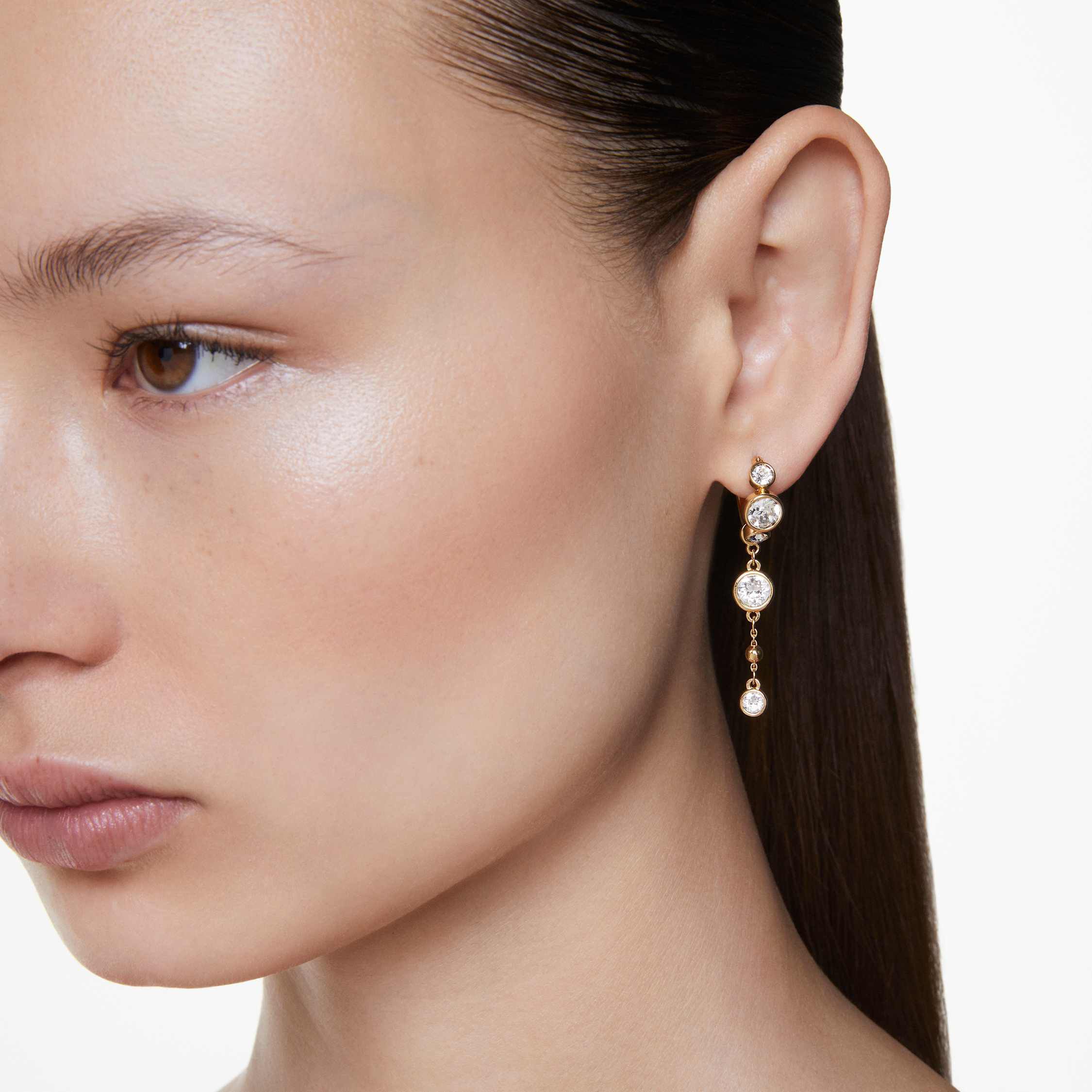 Buy Swarovski Imber drop earrings Round cut White Mixed metal finish
