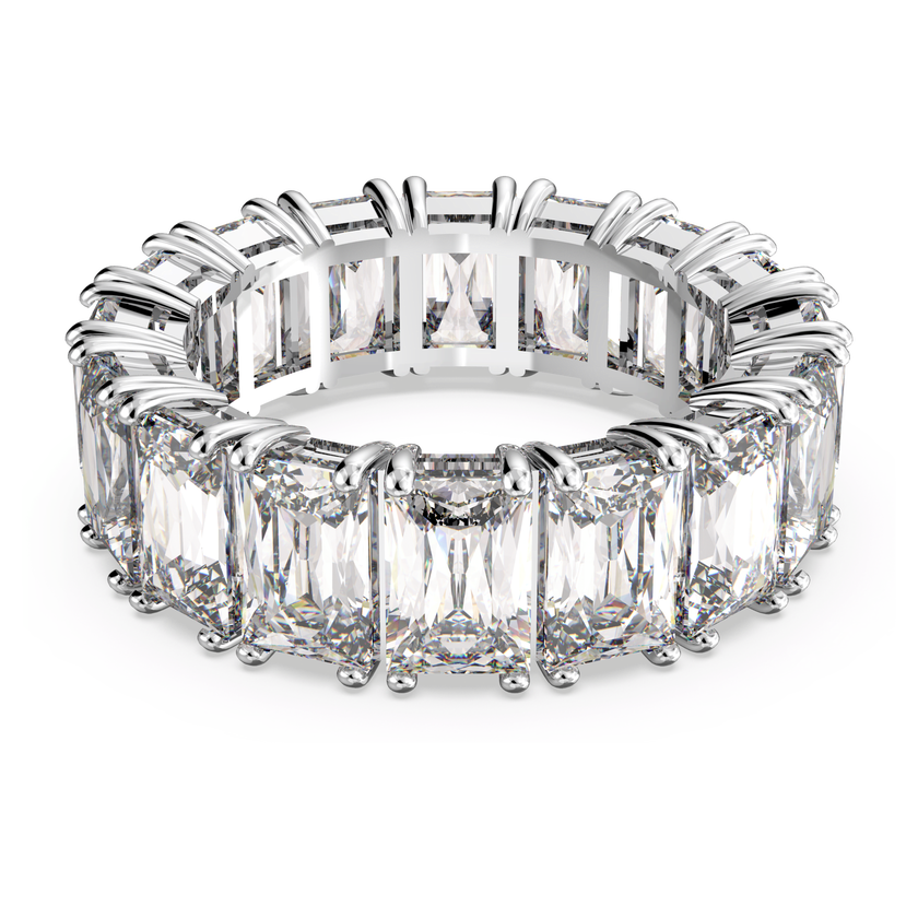 swarovski matrix vittore ring  rectangular cut  white  rhodium plated