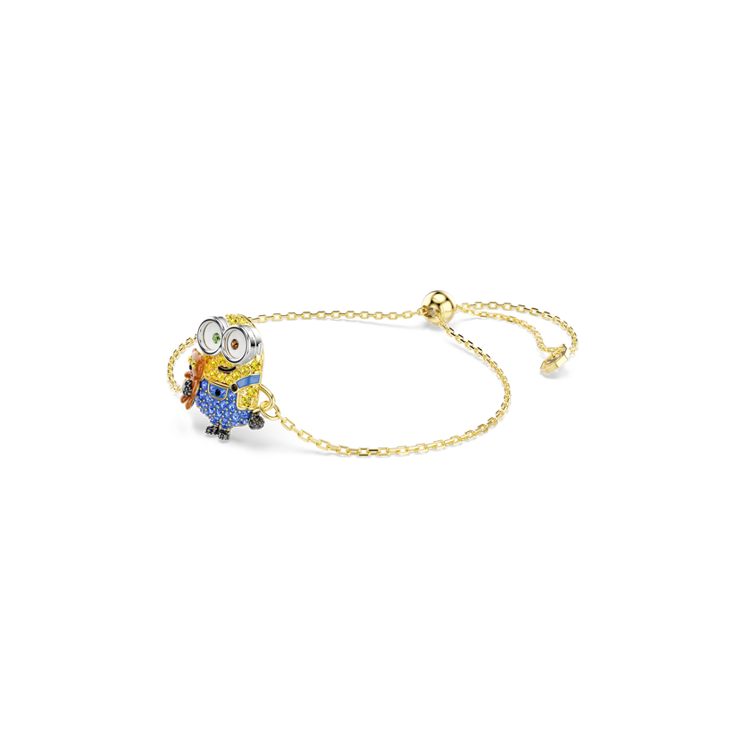 swarovski minions bob bracelet  pav   multicolored  gold tone plated