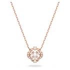 swarovski una necklace clover white rose gold tone plated