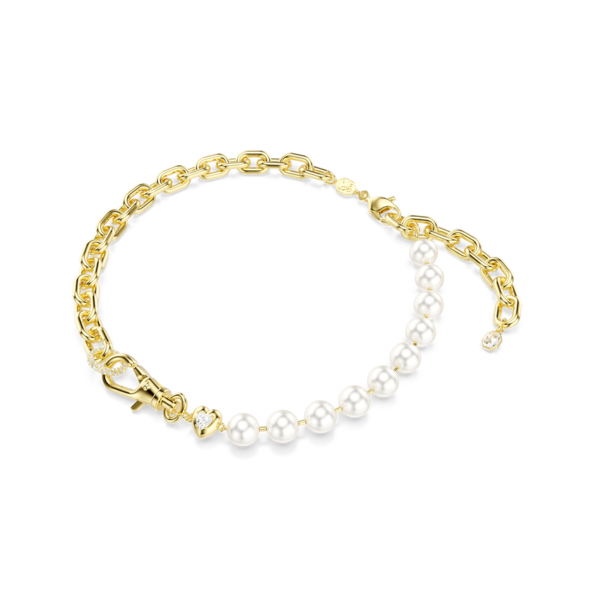swarovski idyllia necklace  crystal pearl  white  gold tone plated