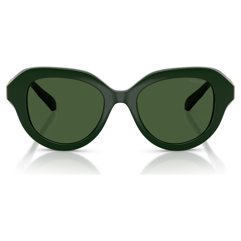 swarovski sunglasses  round shape  green