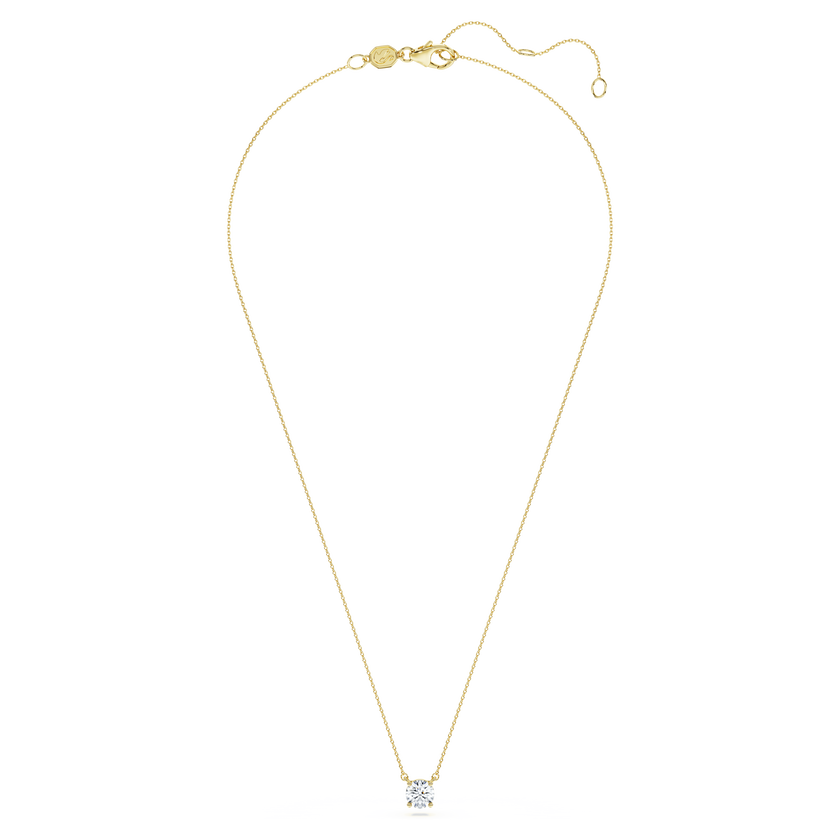swarovski eternity solitaire pendant  lab grown diamonds 1 ct tw  round shape  18k yellow gold
