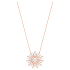 swarovski sunshine necklace long white rose gold plating