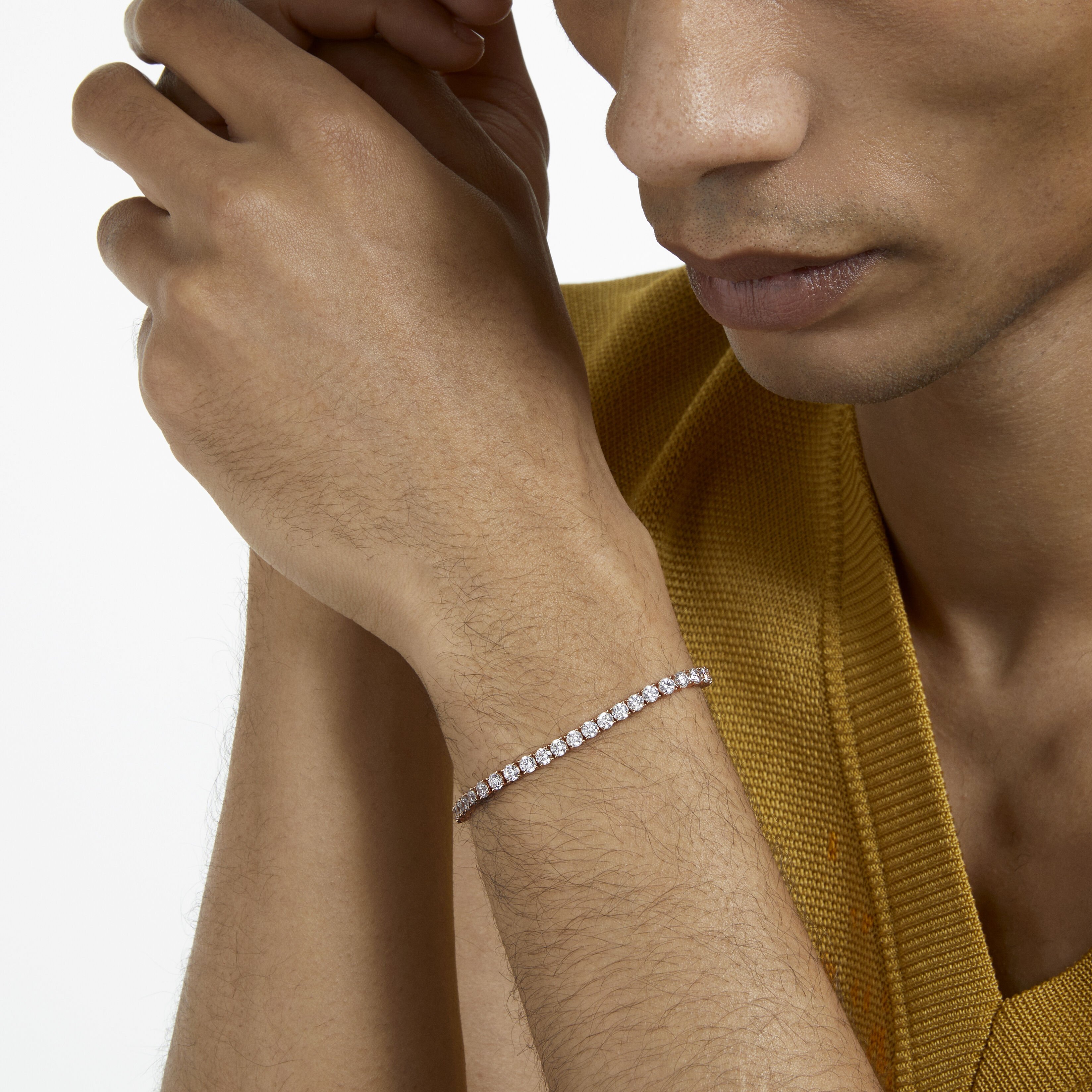 Tennis bracelet mens swarovski deals