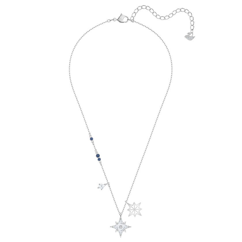 Swarovski Symbolic Star Pendant, White, Rhodium plated