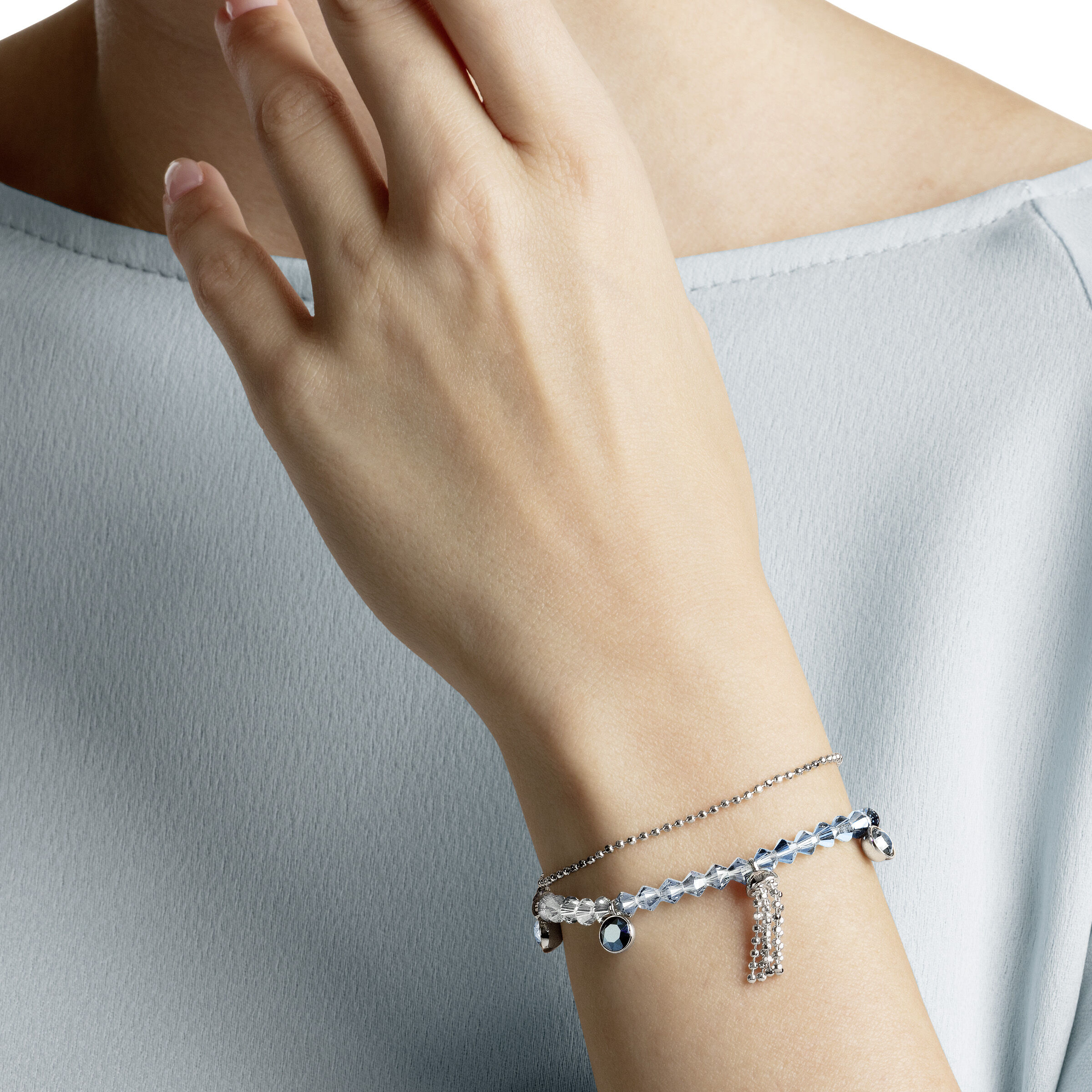 Buy Swarovski Ocean View Bracelet Multi colored Rhodium plating