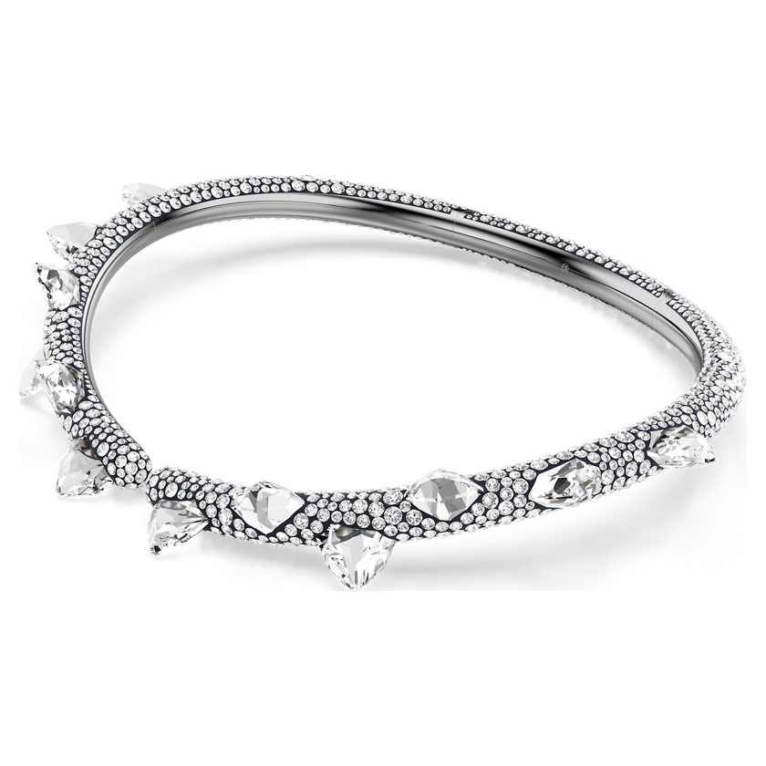 swarovski sublima choker  white  ruthenium plated
