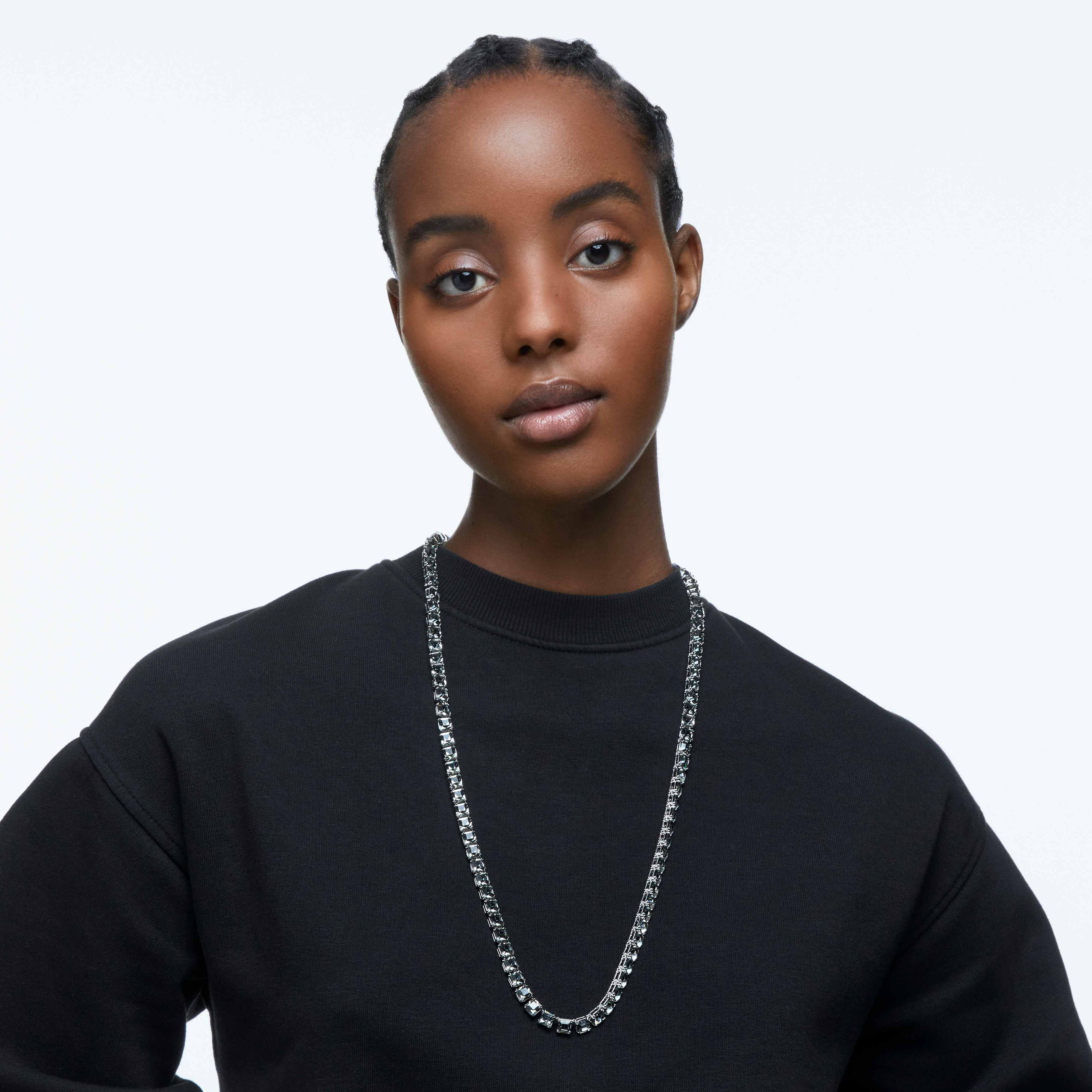 Rhodium necklace top