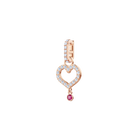 Swarovski Remix Collection Charm Heart, White, Rose gold plating