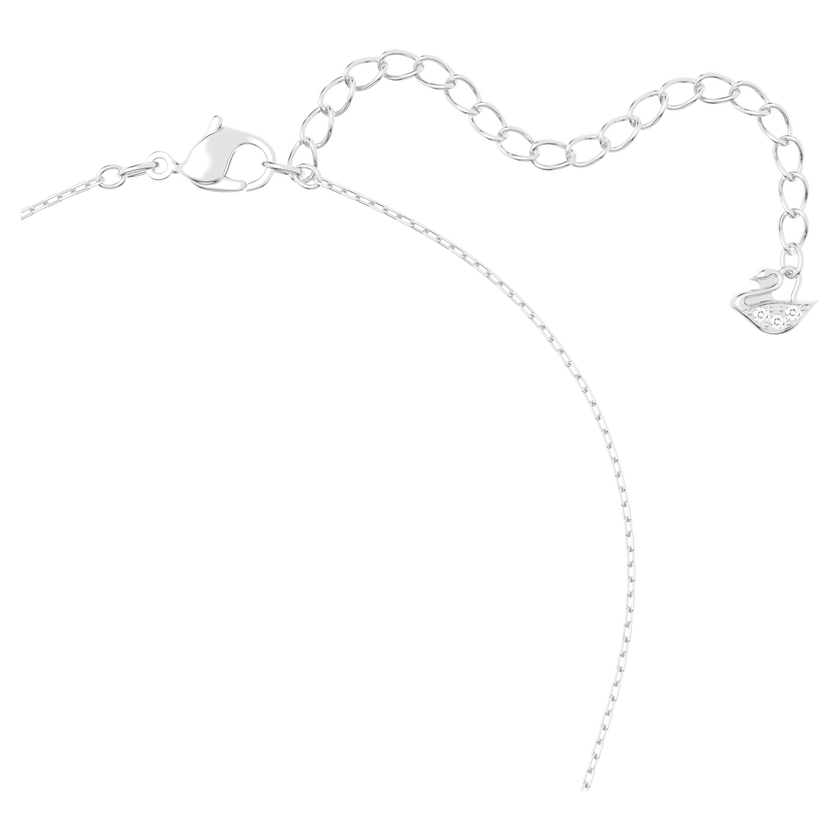 swarovski una necklace  round cut  white  rhodium plated