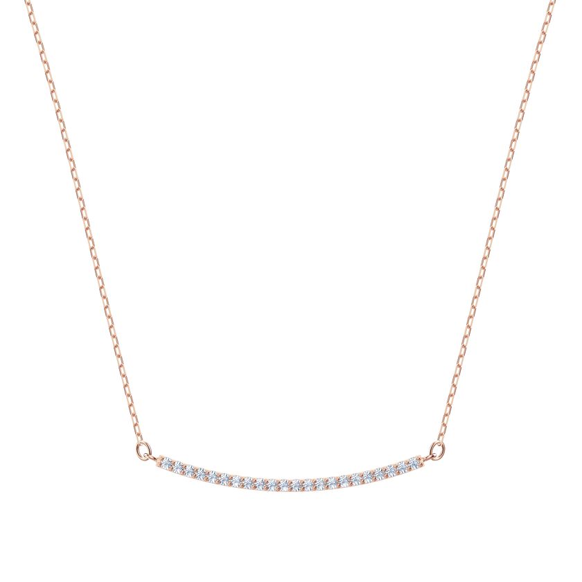 Only Necklace, White, Rose gold plating