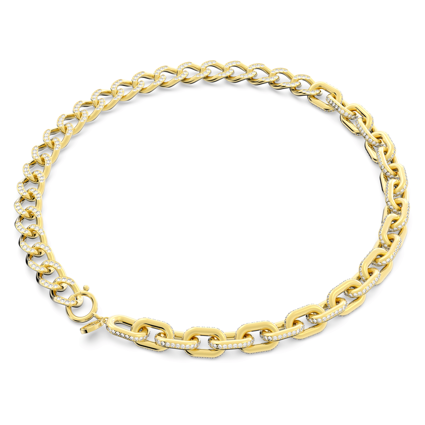 swarovski dextera necklace  pav   white  gold tone plated