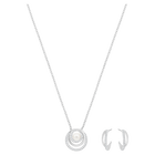 swarovski free set  white  rhodium plated