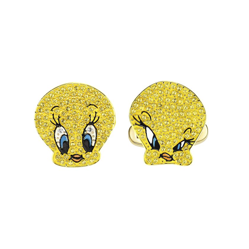 Looney Tunes Tweety Cuff Links, Yellow, Gold-tone plated