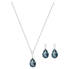Vintage Set, Teal, Rhodium Plating