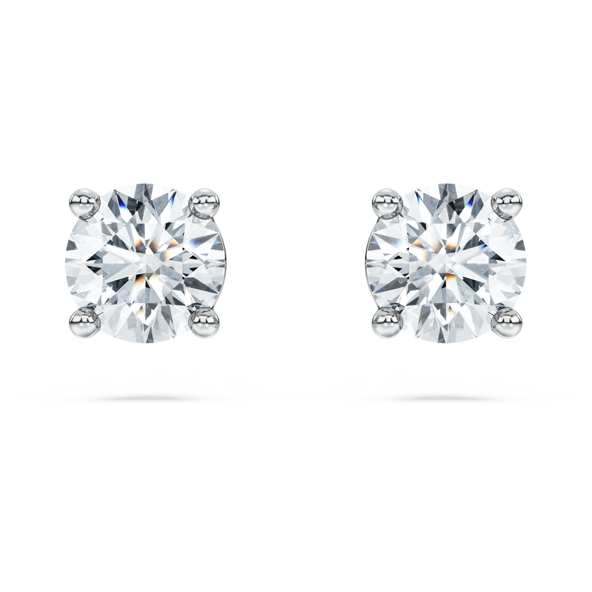 swarovski eternity stud earrings  laboratory grown diamonds 1 ct tw  18k white gold
