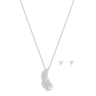 Nice Set, White, Rhodium plated