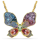 swarovski idyllia pendant and brooch mixed cuts pav butterfly multicolored mixed metal finish