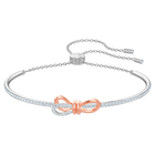 swarovski lifelong bow bangle bow white mixed metal finish