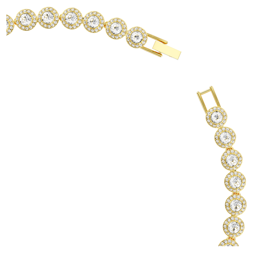 swarovski una angelic tennis necklace  round cut  white  gold tone plated