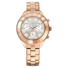 Octea Lux Sport watch, Metal bracelet, White, Rose-gold tone PVD
