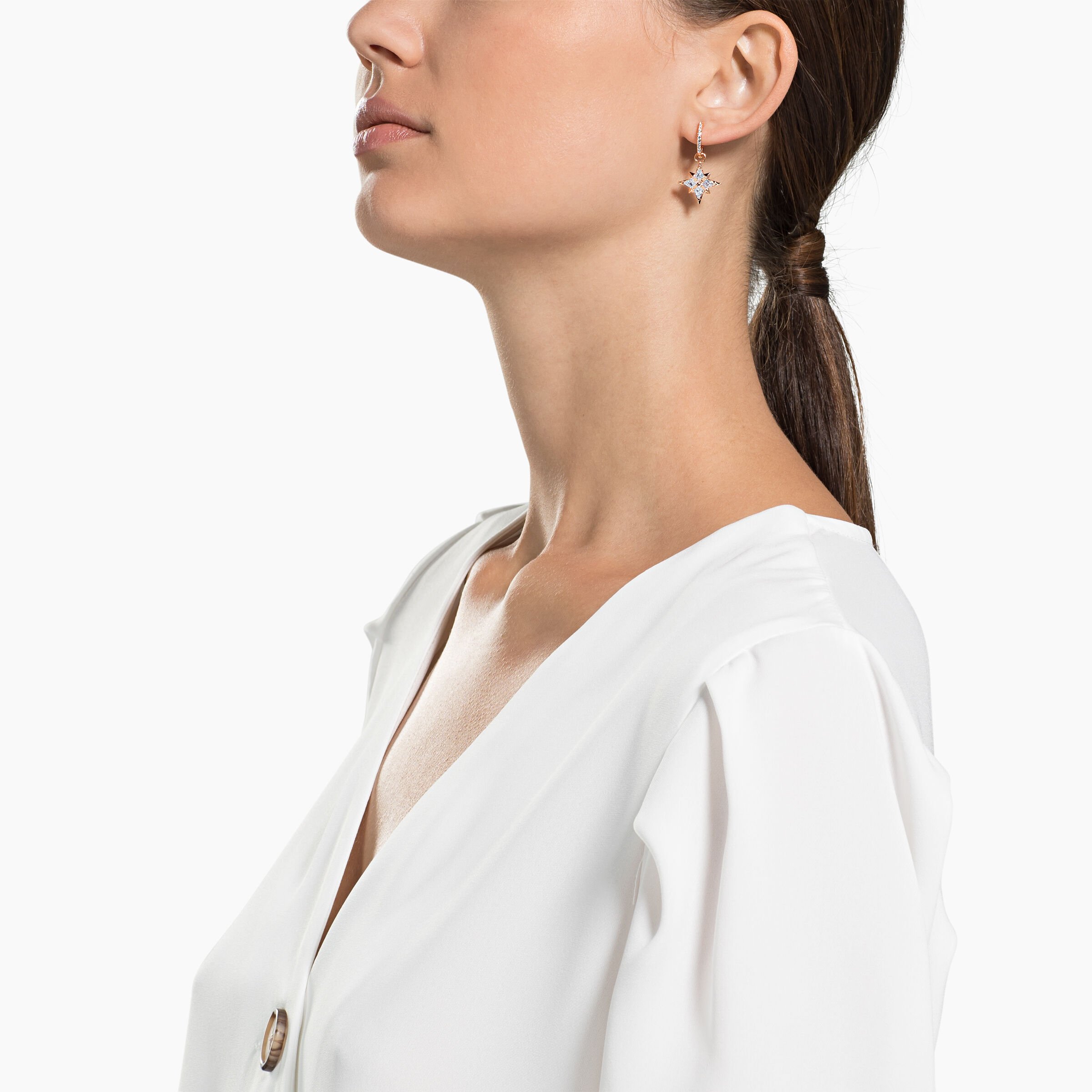 Swarovski star deals moon earrings