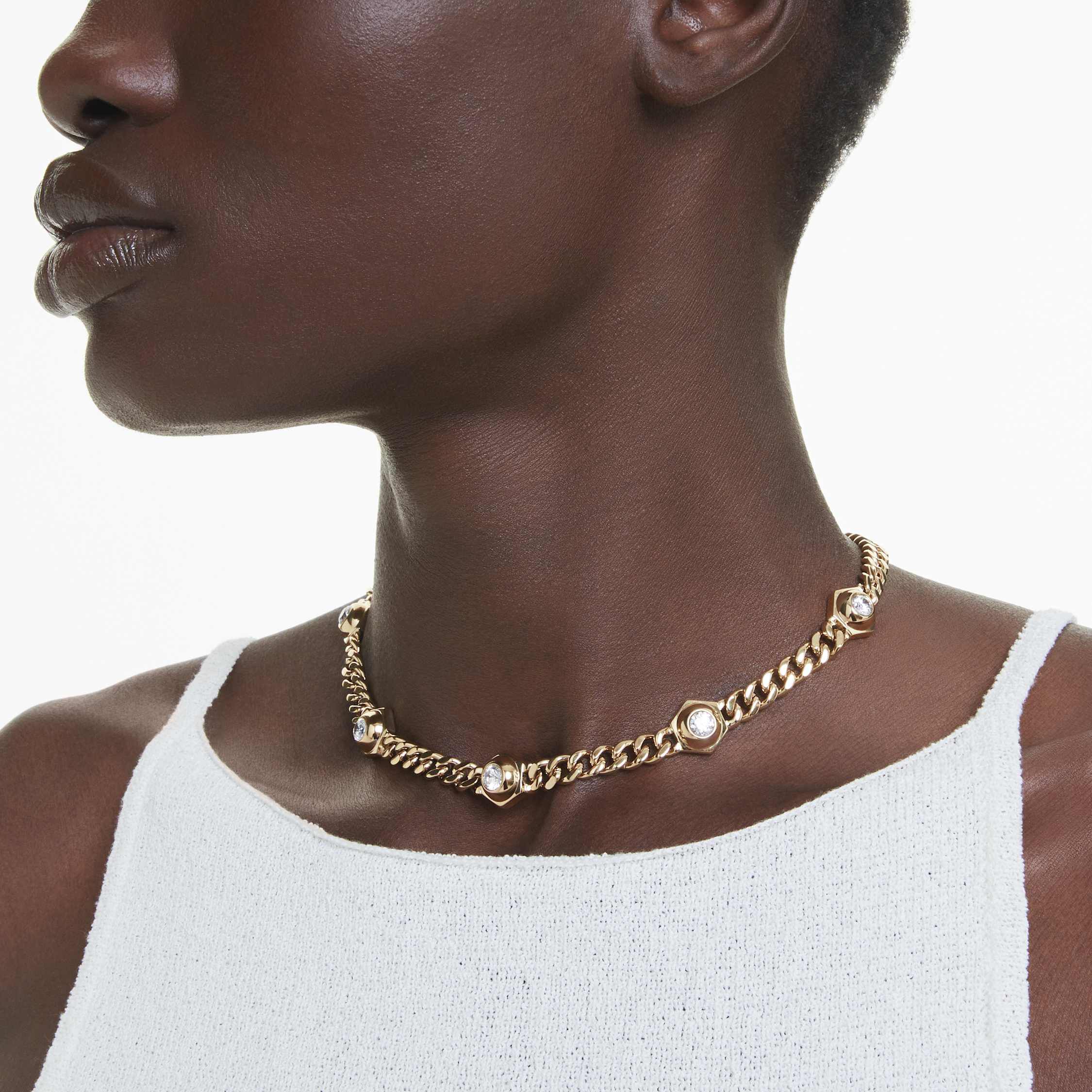 Buy Swarovski Numina necklace, Round cut, White, Gold-tone Buy Swarovski Numina necklace, Round cut, White, Gold-tone