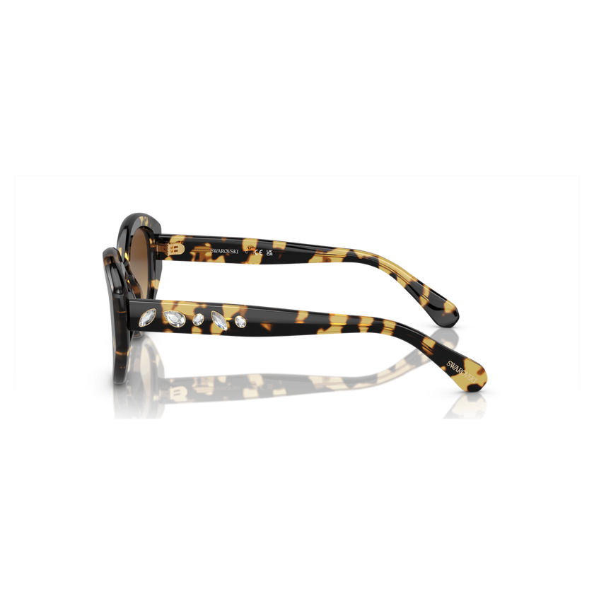 swarovski sunglasses  cat eye shape  sk6008el  brown