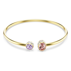 swarovski chroma bangle  mixed cuts  multicolored  gold tone plated