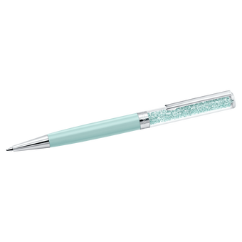 swarovski crystalline ballpoint pen  green  green lacquered  chrome plated