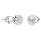 swarovski lucent stud earrings pav ball white rhodium plated