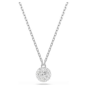 swarovski dextera pendant round cut sphere white rhodium plated
