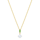 Oz Pendant, White, Gold plating