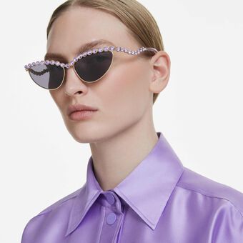 swarovski sunglasses  cat eye shape  purple