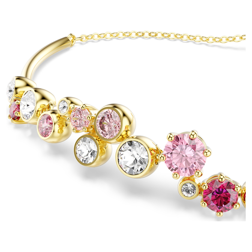 swarovski constella bracelet  mixed cuts  multicolored  gold tone plated
