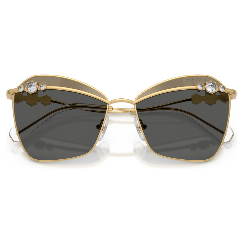 swarovski sunglasses  square shape  sk7040  gold tone