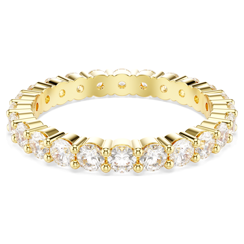 swarovski stilla ring  set  2   round cut  white  gold tone plated
