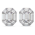 swarovski lucent clip earrings octagon cut white