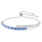 swarovski matrix bracelet mixed cuts blue rhodium plated