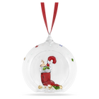 swarovski holiday cheers  stocking and candy ball ornament