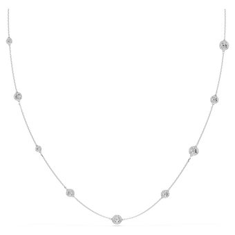 swarovski una angelic strandage  round cut  white  rhodium plated