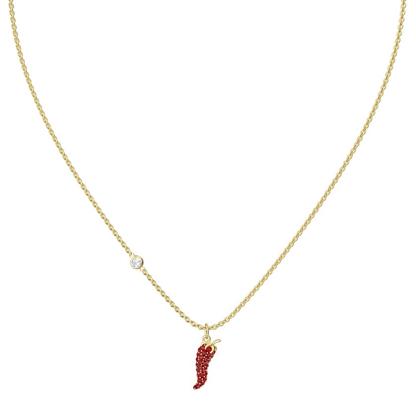 Lisabel Pepper Pendant, Red, Gold-tone plated
