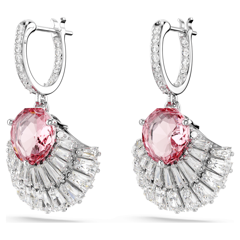 swarovski idyllia drop earrings  shell  pink  rhodium plated