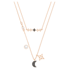 swarovski glowing necklace set moon multi coloured mixed plated