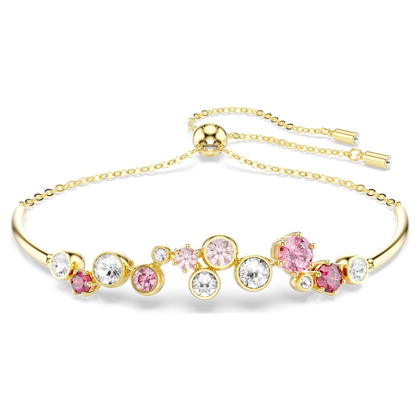swarovski constella bracelet  mixed cuts  multicolored  gold tone plated