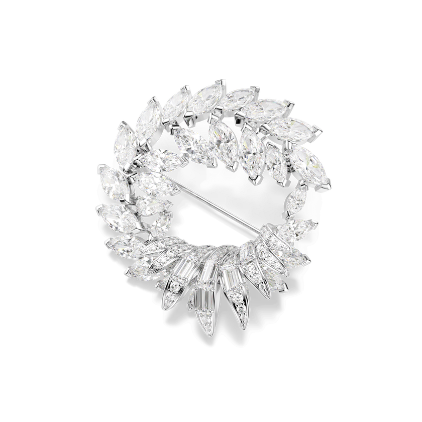 swarovski mesmera brooch  marquise cut  white  rhodium plated